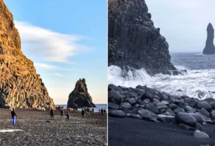What happened to Iceland black sand beach?